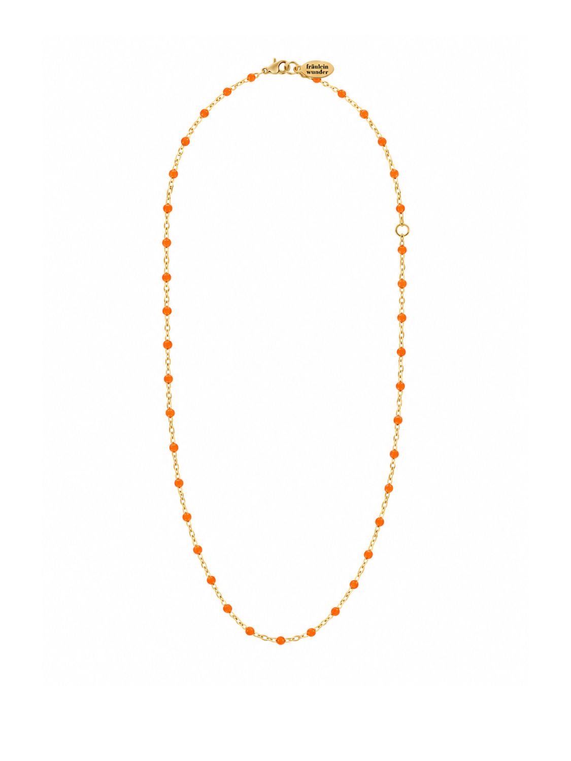 Kette Dots Orange Edelstahl Gold