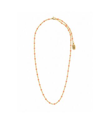 Kette Dots Orange Edelstahl Gold – Bild 3