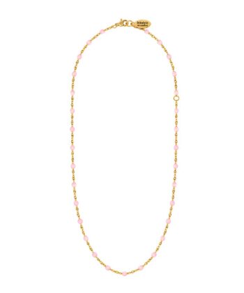 Kette Dots Rosa Edelstahl Gold