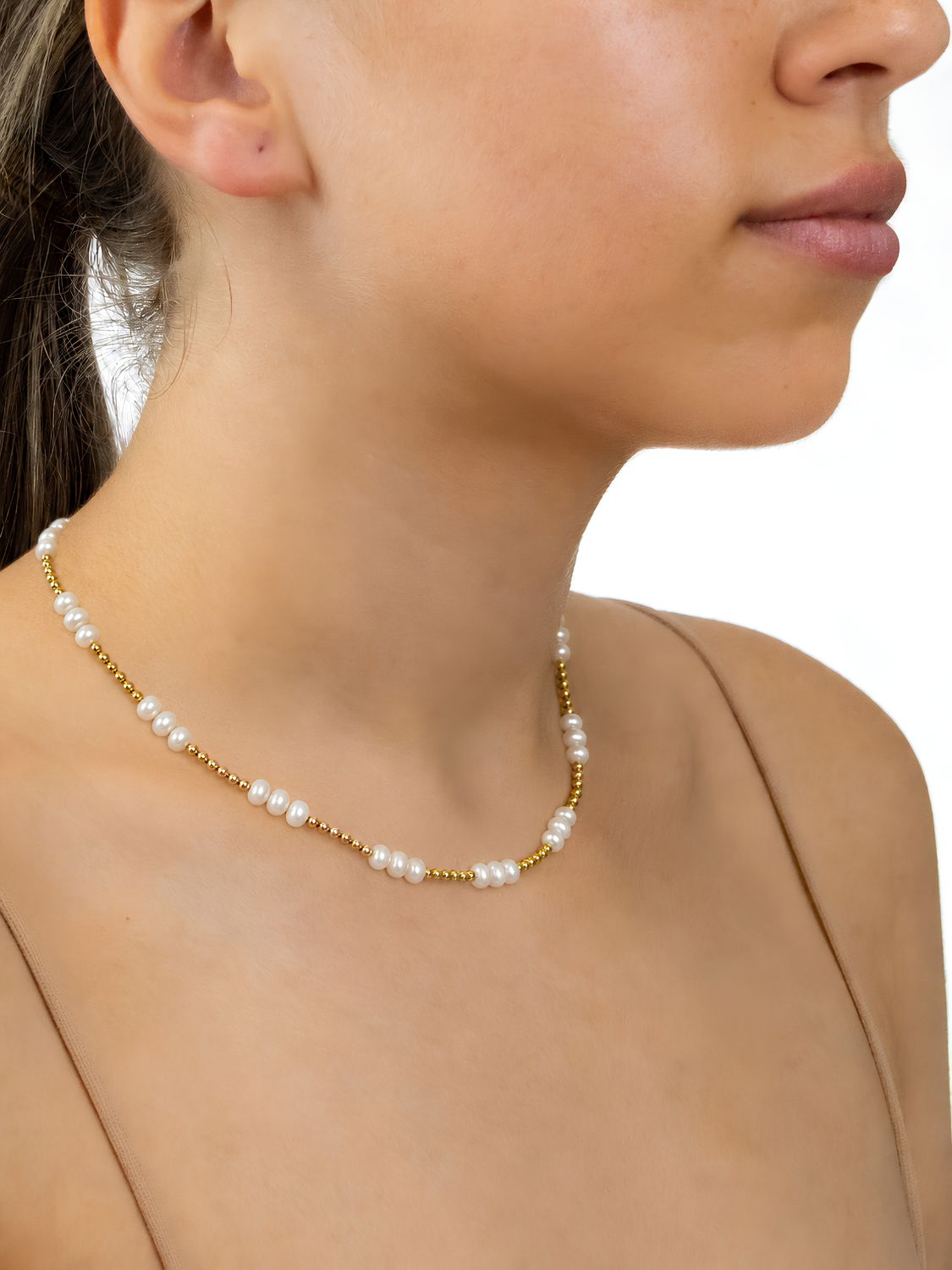 Halskette Choker Perlen Nina – Bild 3