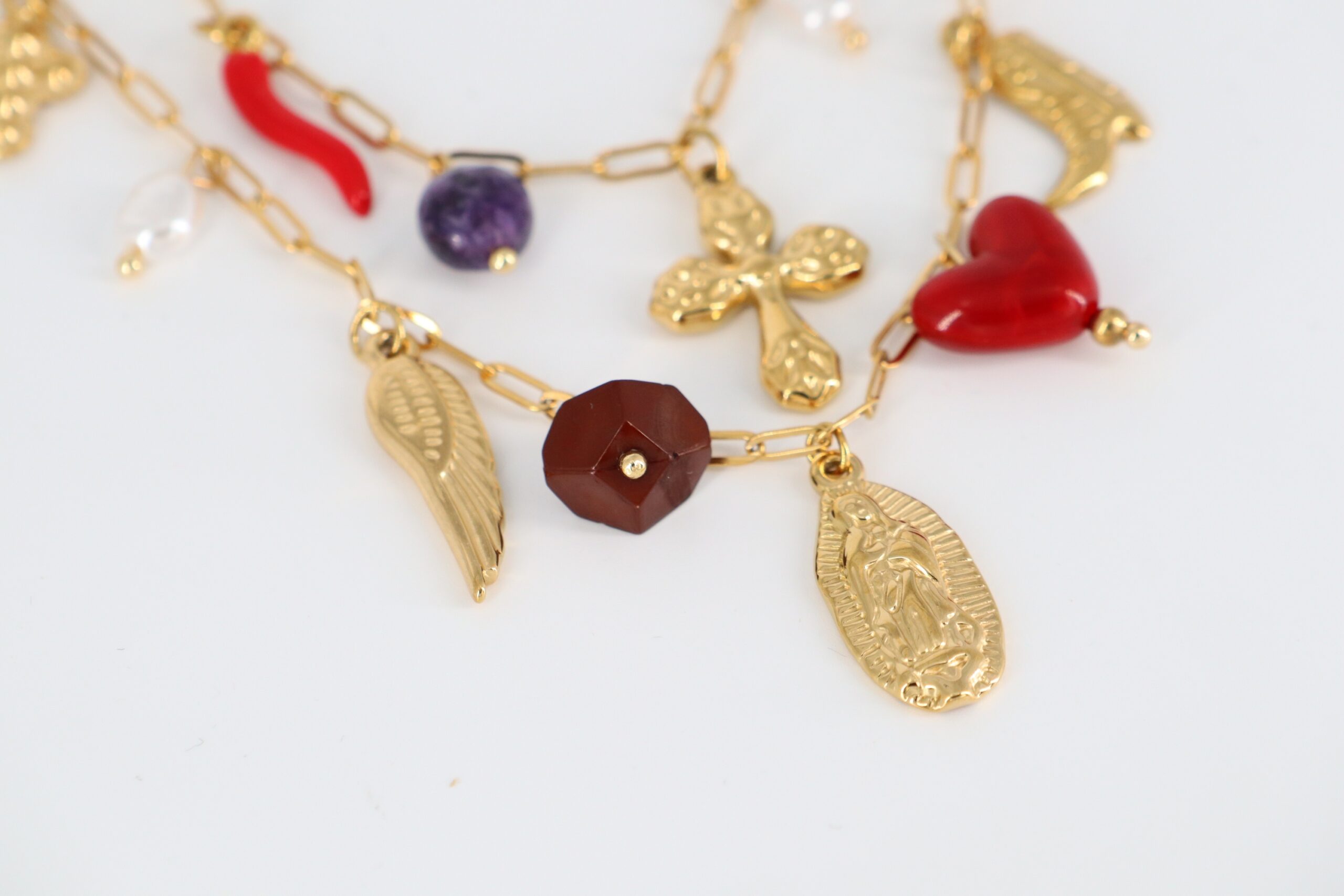 Kette Edelstahl Wild Hearts Edelstahl Gold – Bild 2