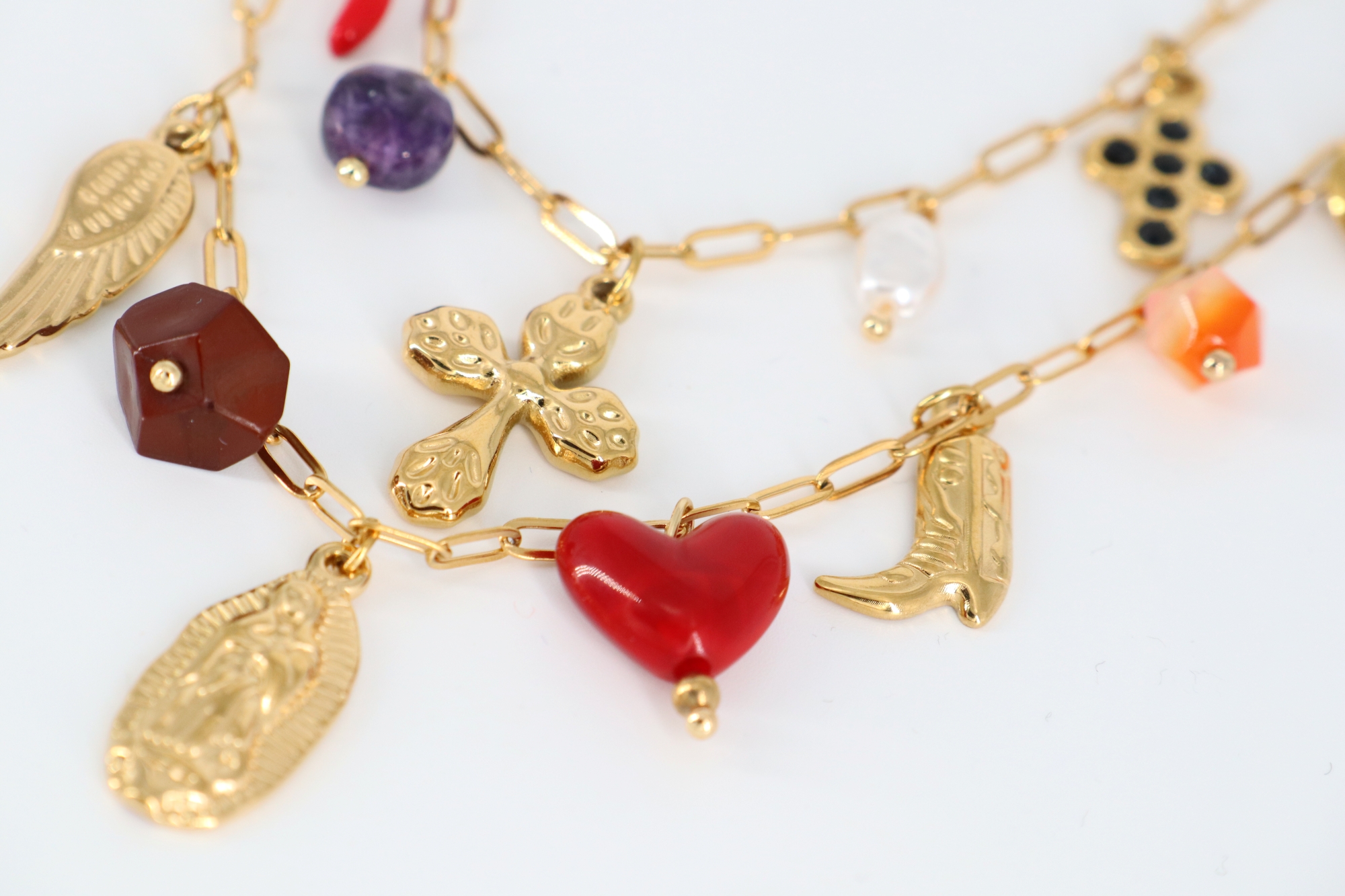 Kette Edelstahl Wild Hearts Edelstahl Gold – Bild 3