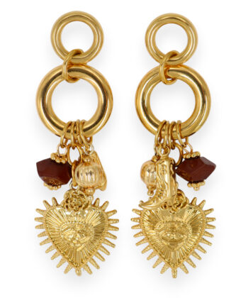 Ohrringe Hearts and Boots Edelstahl Gold