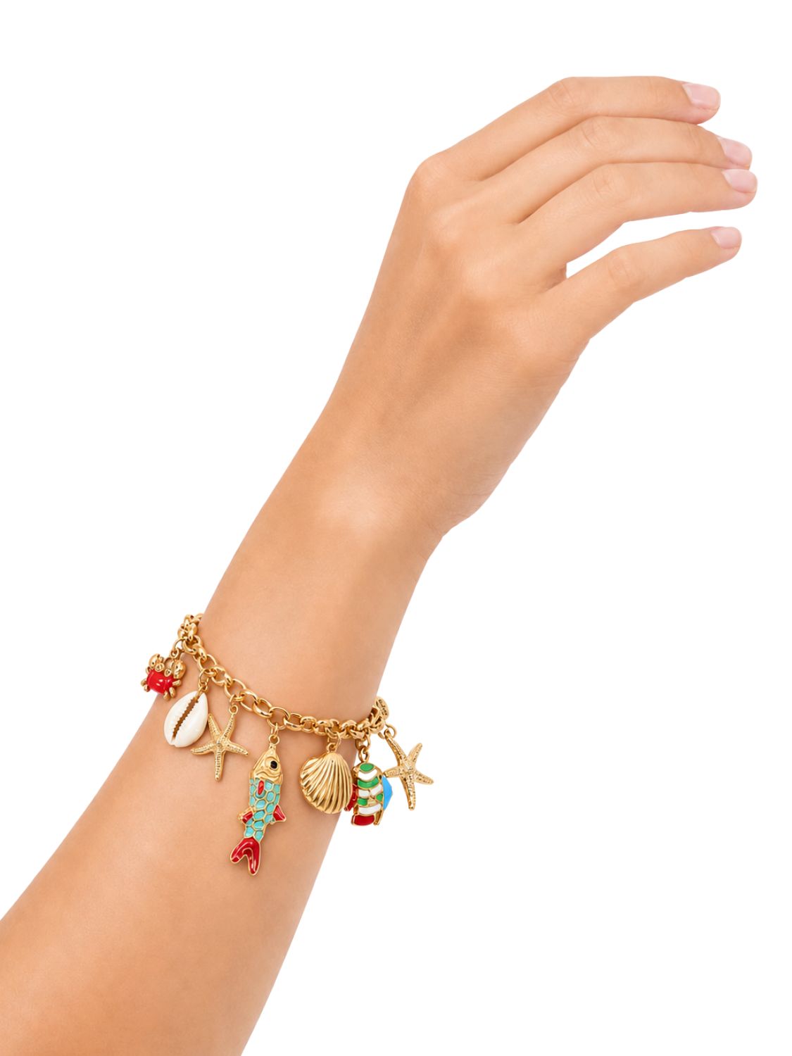 Armkette Edelstahl Sea World Gold – Bild 2