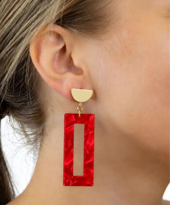 Ohrringe Acetat Akane - Ruby – Bild 2