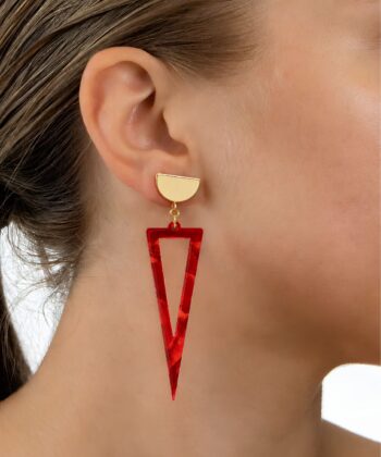 Ohrringe Acetat Agnes - Ruby – Bild 2