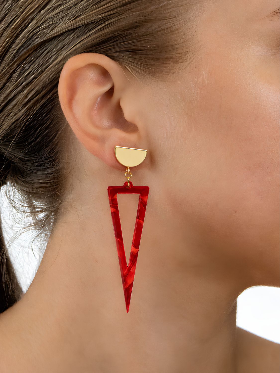 Ohrringe Acetat Agnes - Ruby – Bild 2