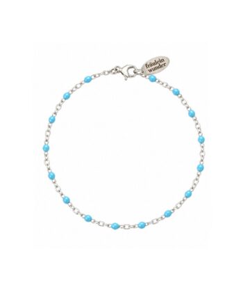 Armkette Dots Blau Edelstahl Silber