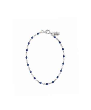 Armkette Dots Dunkelblau Edelstahl Silber