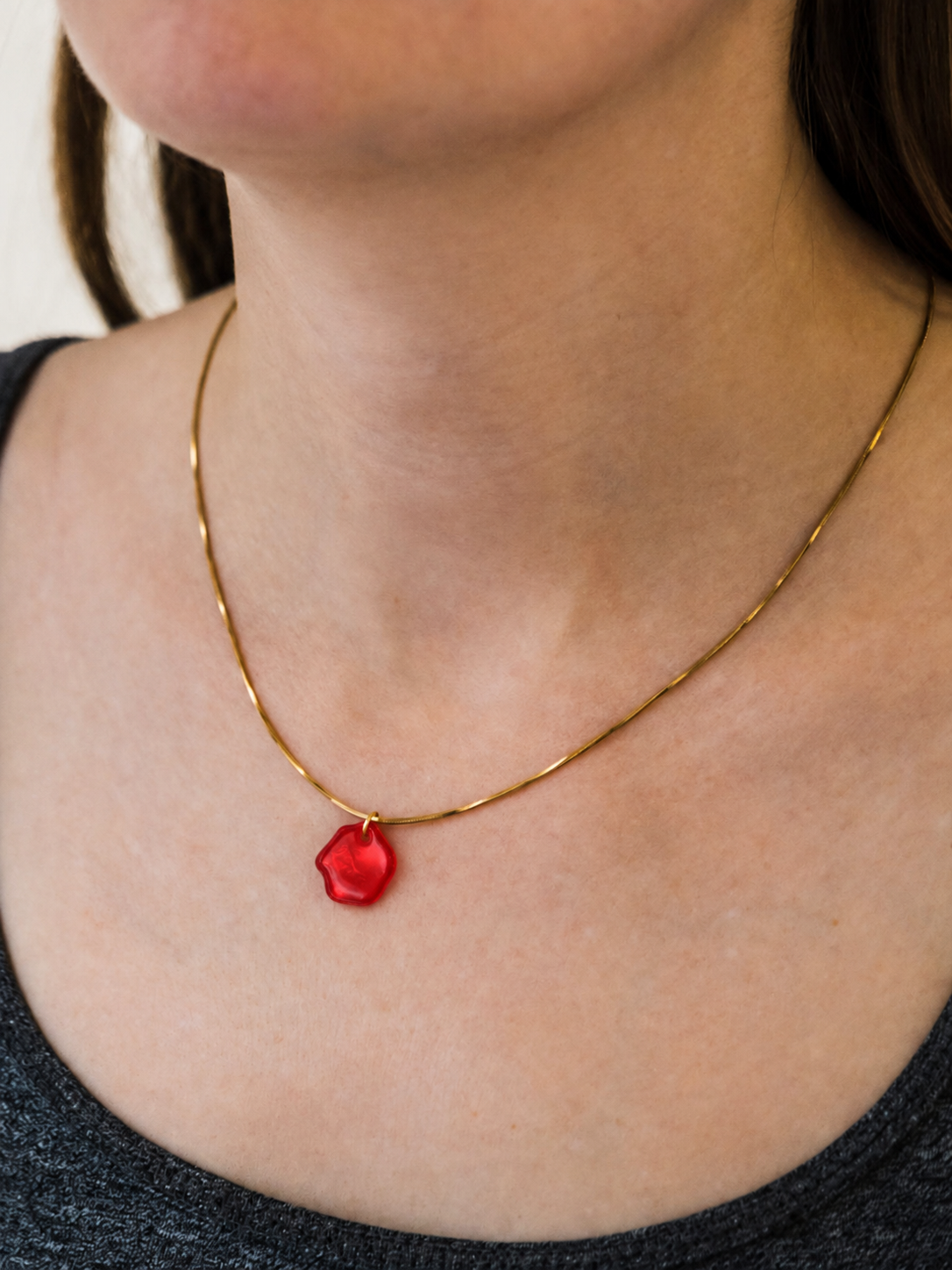 Kette Acetat Alice - Ruby Gold – Bild 3