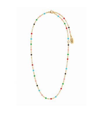 Kette Dots Bunt Edelstahl Gold – Bild 2