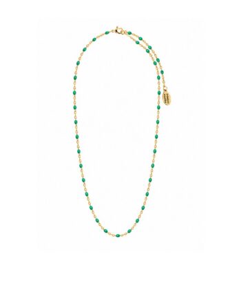 Kette Dots Grün Edelstahl Gold – Bild 2