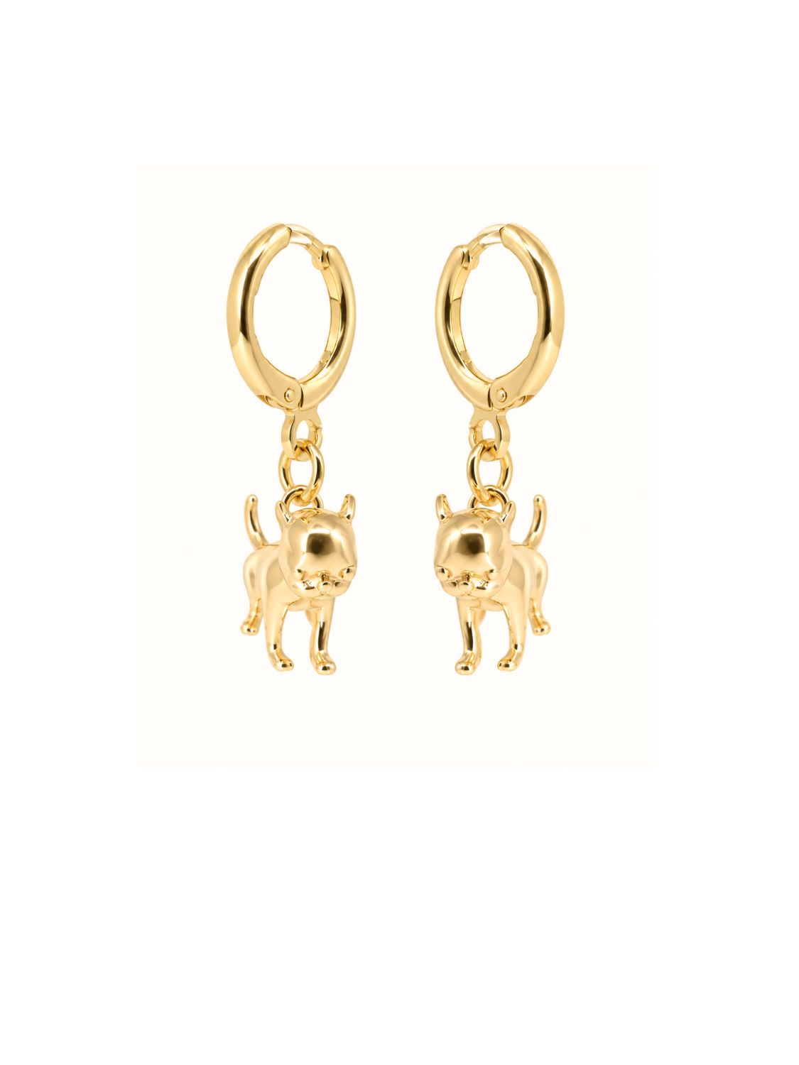 Ohrringe Pug Gold – Bild 2