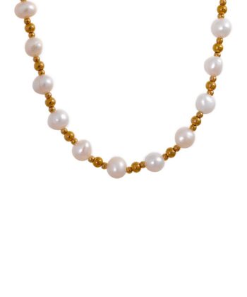 Kette Perlen Annelies Gold – Bild 3