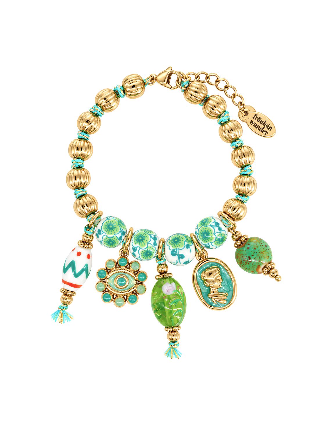 Armkette Edelstahl Flora Gold