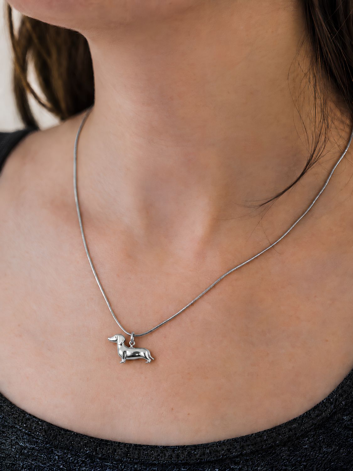 Kette Dackel Silber – Bild 2
