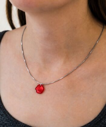 Kette Acetat Alice - Ruby Silber – Bild 3
