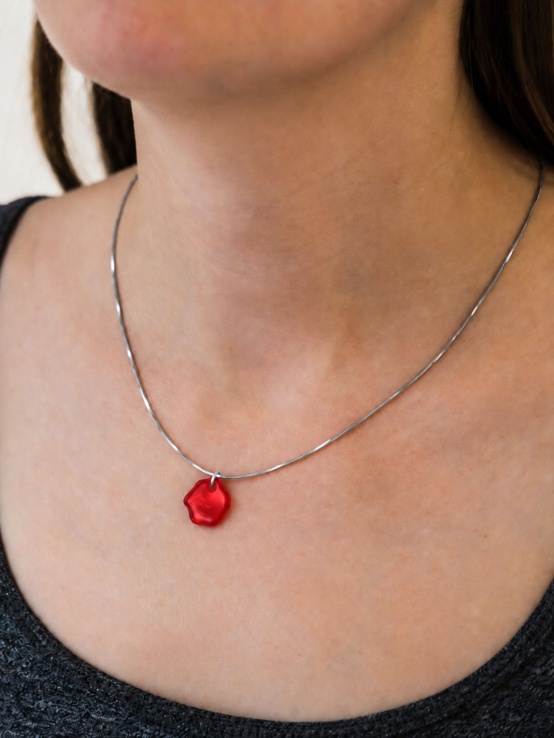 Kette Acetat Alice - Ruby Silber – Bild 3