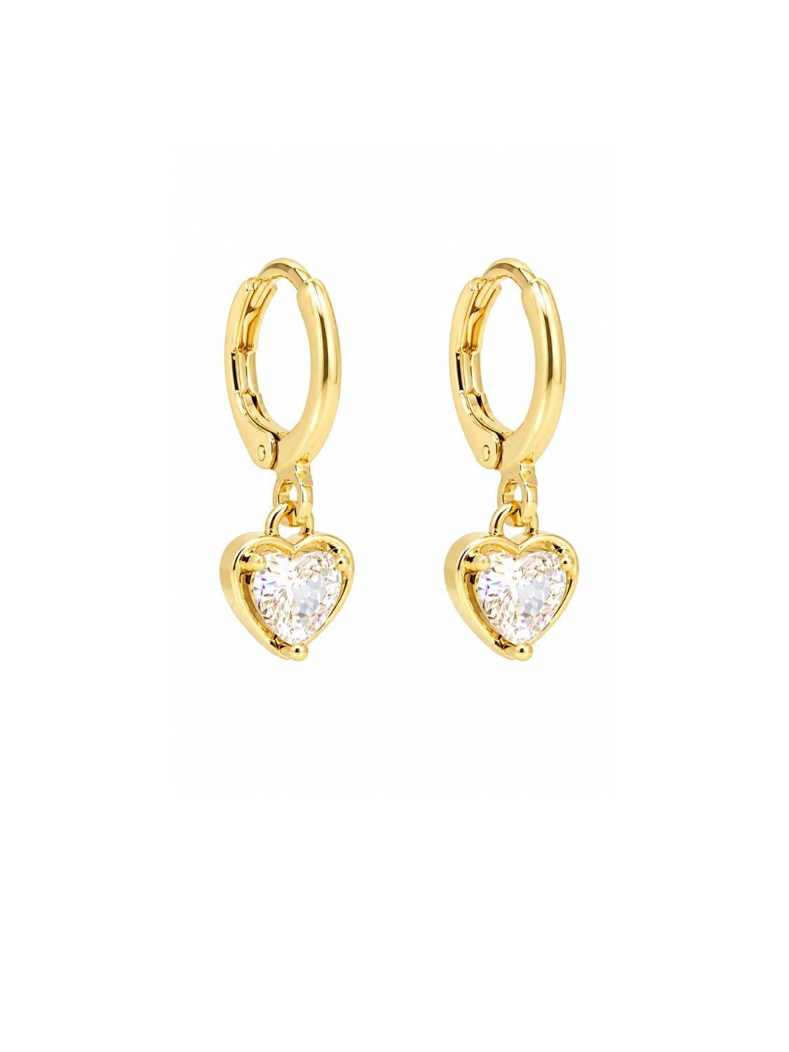 Ohrringe Crystal Heart Gold