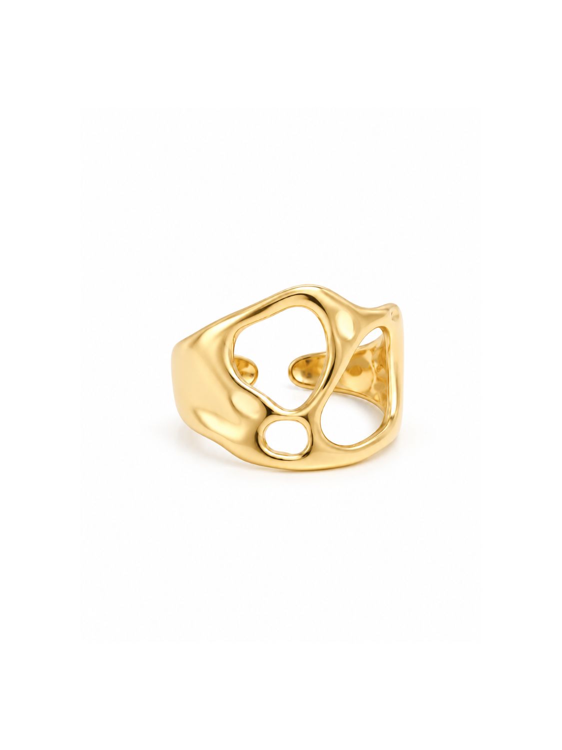 Ring Fluid Edelstahl Gold