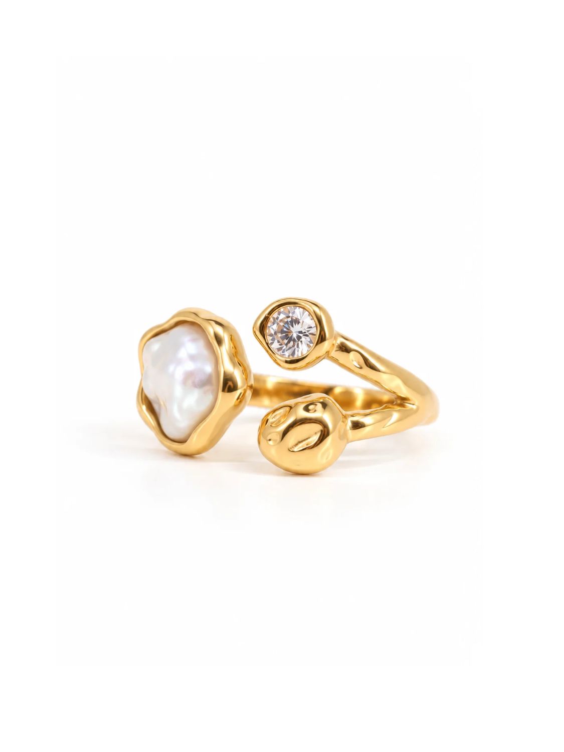 Ring Fluid Pearl Gold – Bild 2